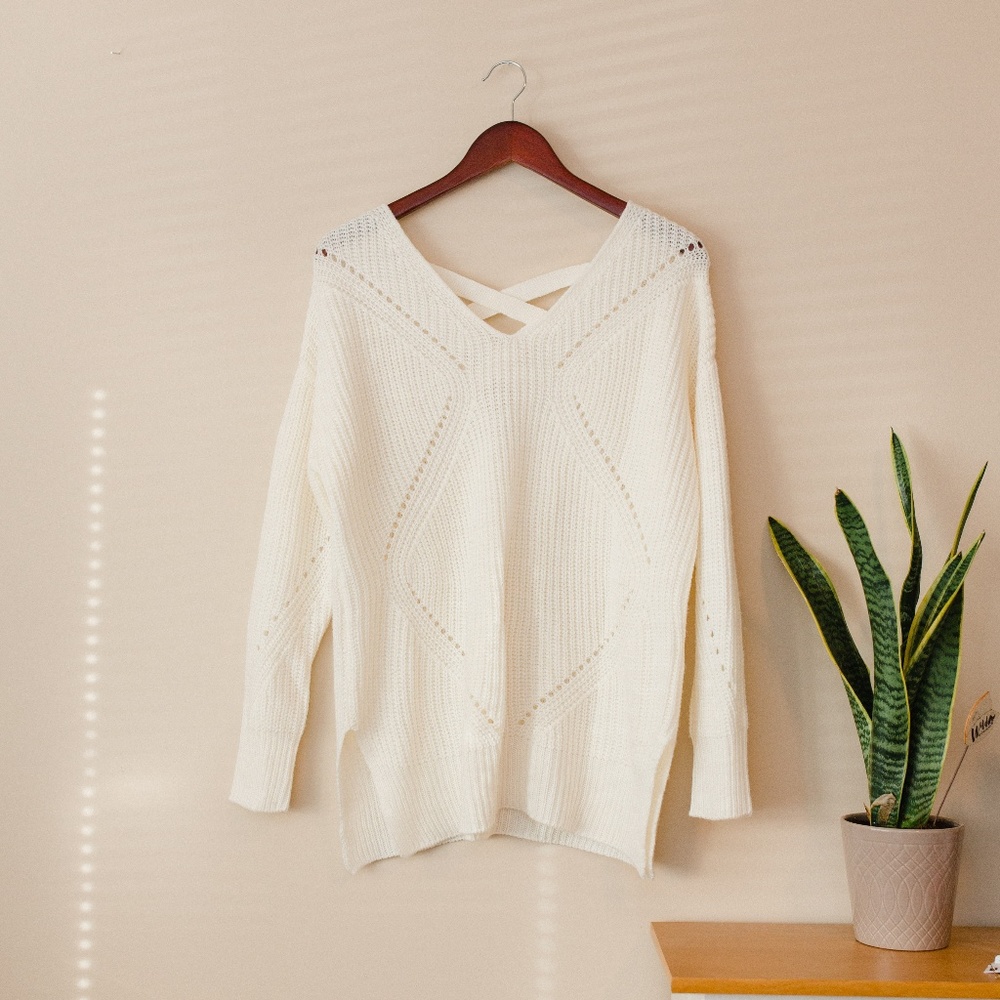 White/Off-White Oversized Sweater